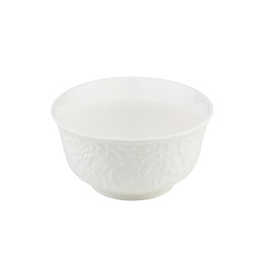 Bowl De Porcelana New Bone Flowers Branco 12,5x6,5cm - Lyor
